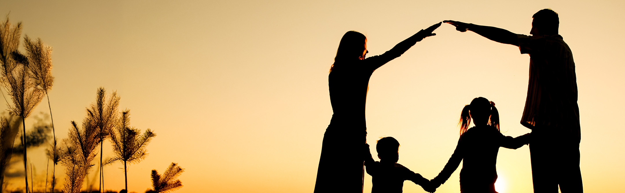 Happy family enjoying security with life insurance