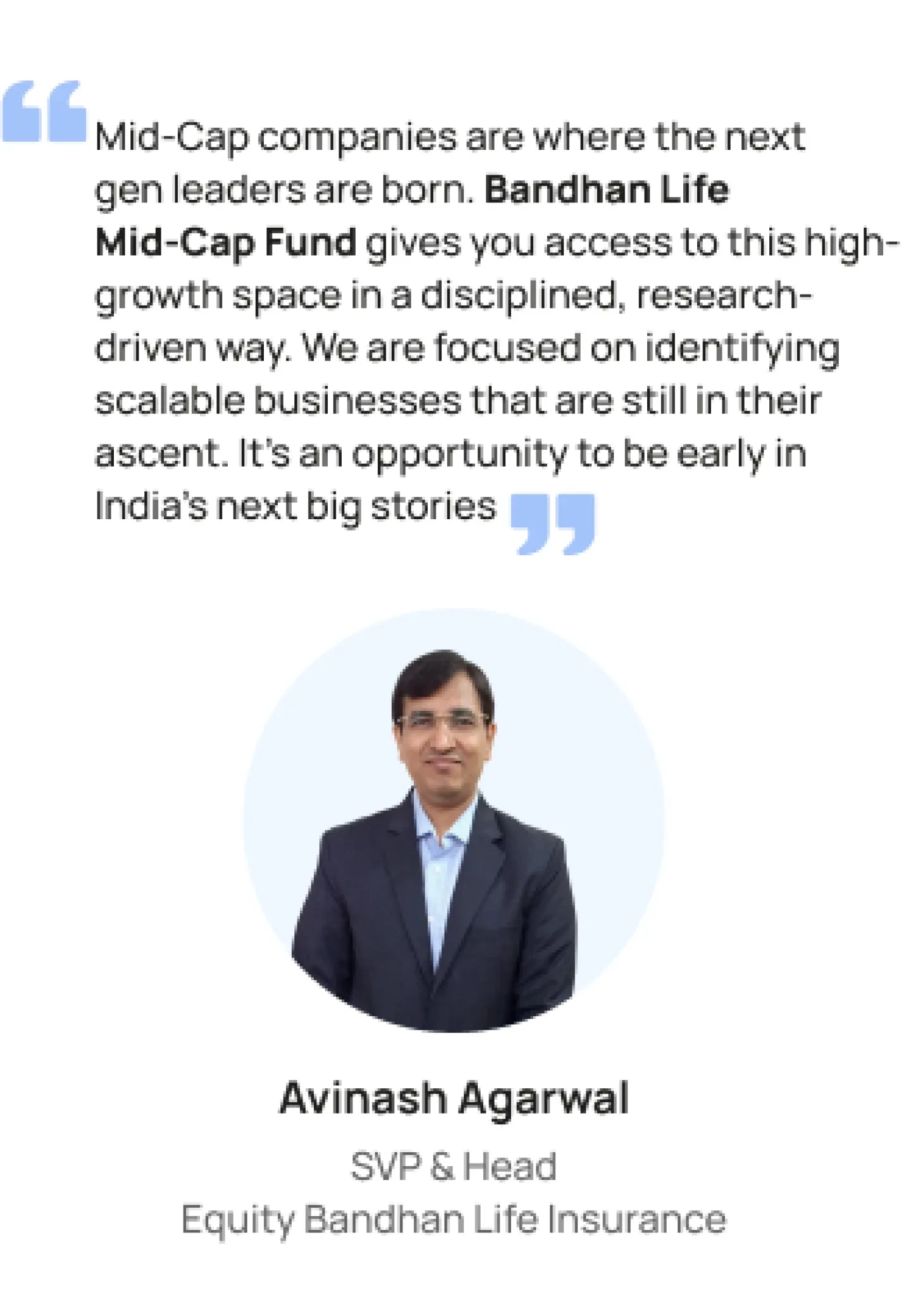 Quote - Avinash- Fund Manager