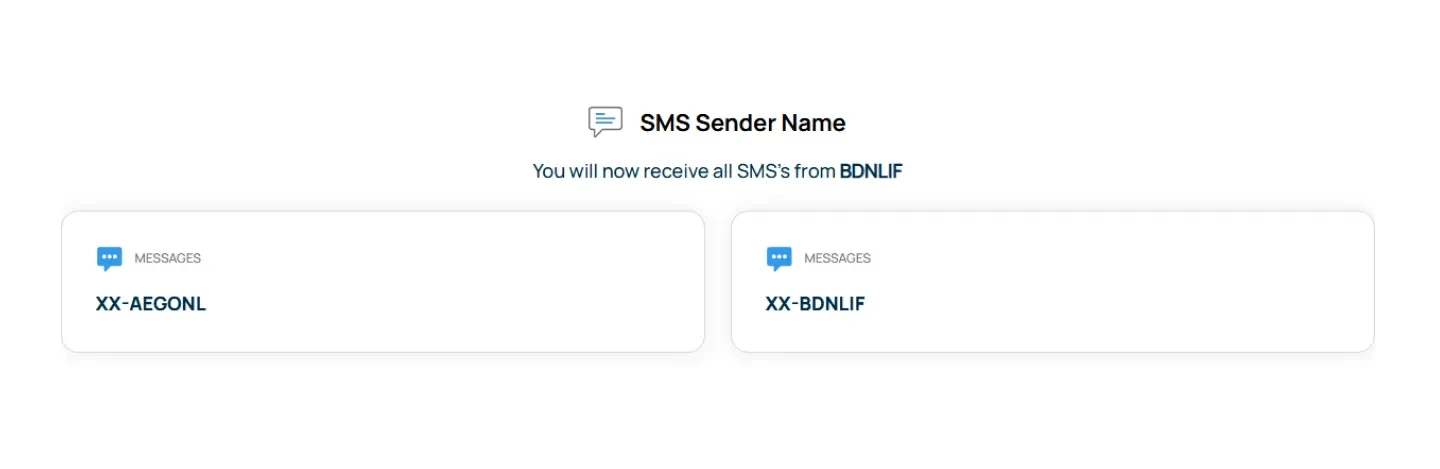 SMS Sender Name