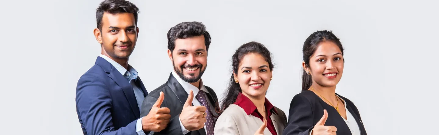 Indian business professionals discussing life insurance